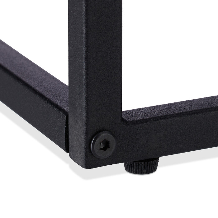 Relaxdays Beistelltisch schwarz mit Metallgestell