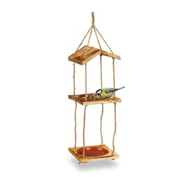 Relaxdays Vogelfutterstation mit 2 Schalen