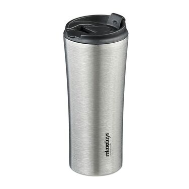 Relaxdays Thermobecher Edelstahl 400ml