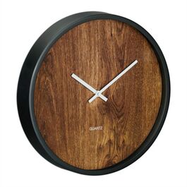 Relaxdays Moderne Wanduhr in Holzoptik