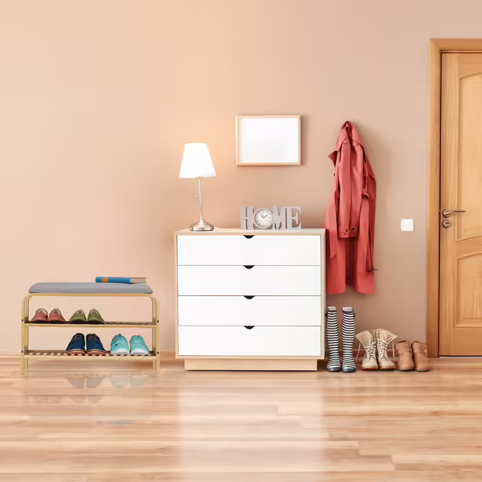 Relaxdays Schuhbank mit Sitzfläche für 3-6 Paar