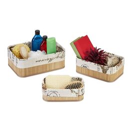 Relaxdays Aufbewahrungskorb 3er Set