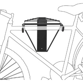 Relaxdays Fahrrad Wandhalterung Klappbar Bis 50 Kg, Schwarz, Standard