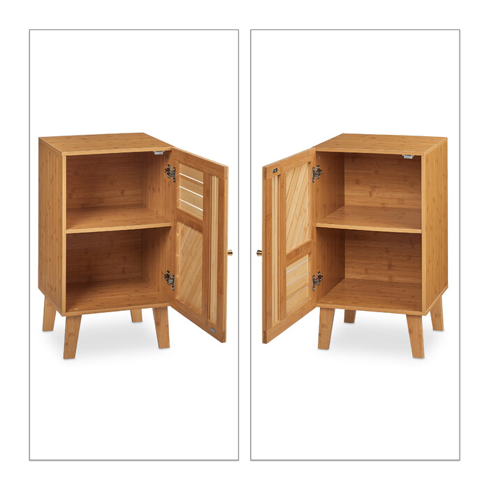 Relaxdays Badschrank Bambus