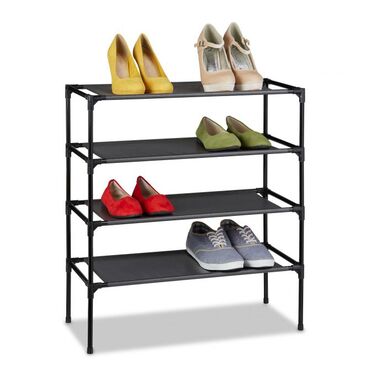 Relaxdays Schuhregal Stecksystem 4 Ebenen