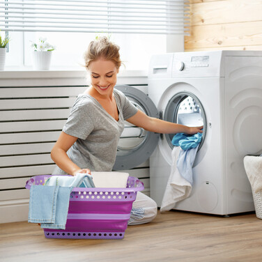 Relaxdays Faltbarer Wäschekorb 35 Liter