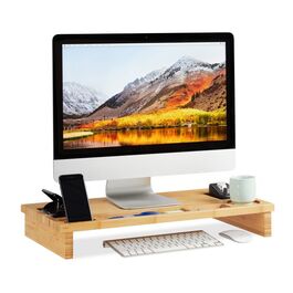 Relaxdays Monitorständer aus Bambus