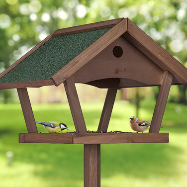 Relaxdays XXL Vogelfutterhaus mit Ständer