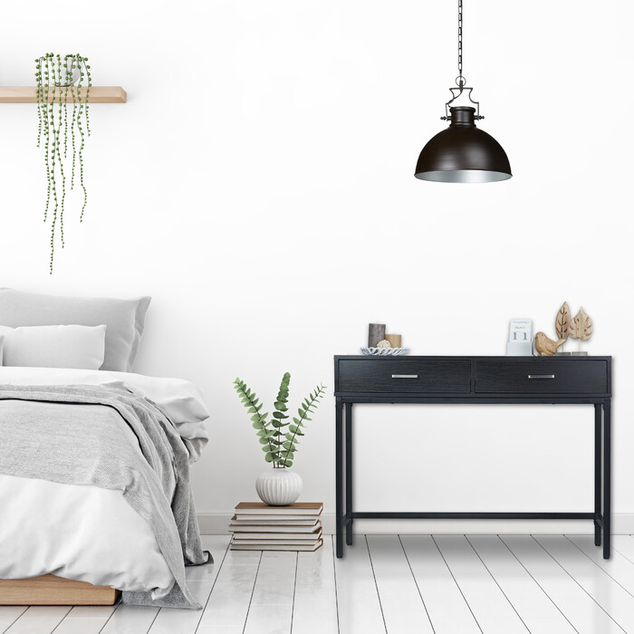 Relaxdays Konsolentisch mit 2 Schubladen