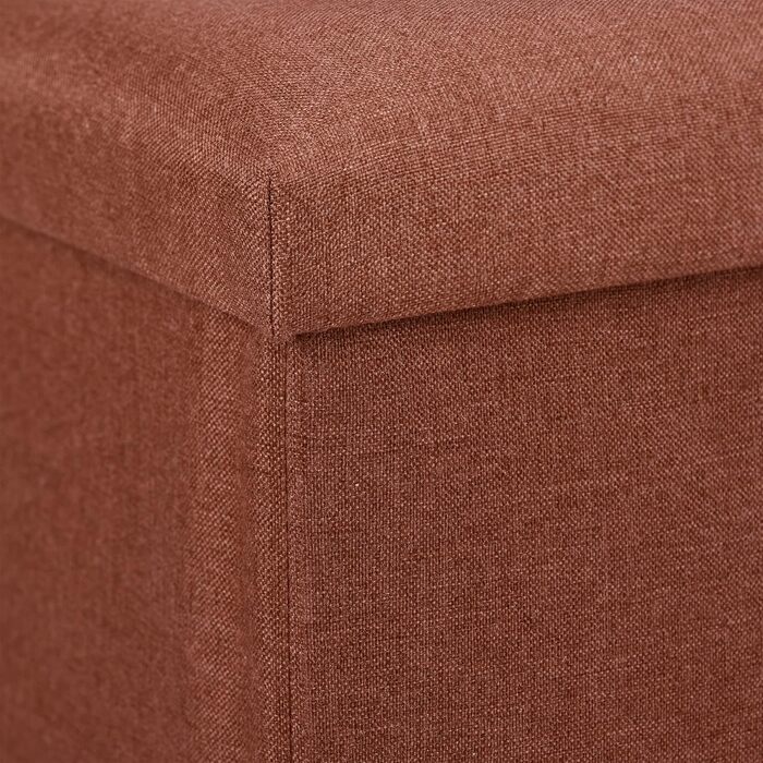 Relaxdays Sitzhocker, faltbar, gepolstert, eckig, Stoff, 37x37,5x37,5 cm, 1 Stk (Braun)