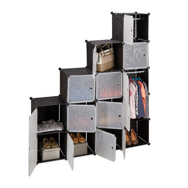 Relaxdays Regalsystem Kleiderschrank 11 Fächer