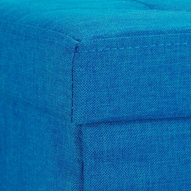 Relaxdays Faltbare Sitzbank XL mit Stauraum, Sitzwürfel, 38x76x38 cm, Blau