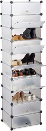 Relaxdays Schuhregal 10 Ebenen, Schuhschrank groß