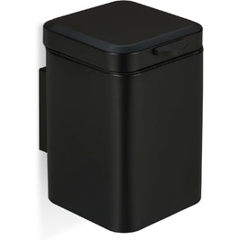 Relaxdays Wand-Kosmetikeimer, 6L, Absenkautomatik, Metall, schwarz