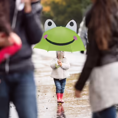 Relaxdays Kinderregenschirm mit 3D Motiv