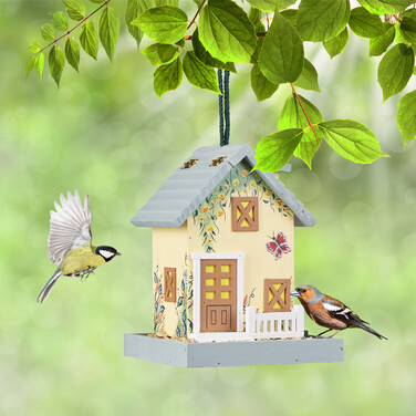 Relaxdays Vogelfutterhaus zum Aufhängen