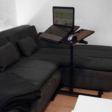 Relaxdays Laptoptisch höhenverstellbar Holz