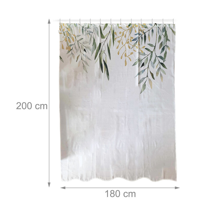Relaxdays Duschvorhang 180x200 cm mit Motiv