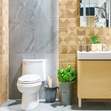 Relaxdays Goldenes Badezimmer Set 4-tlg. matt