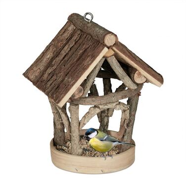 Relaxdays Vogelfutterhaus zum Aufhängen