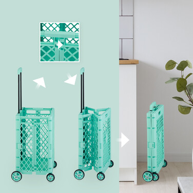 Relaxdays Klappbarer Einkaufstrolley