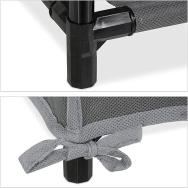 Relaxdays Schuhschrank Stoff, 5 Fächer, 15 Paar Schuhe, Abnehmbarer Bezug, Schuhregal, HxBxT: 90 x 60 x 30 cm, anthrazit
