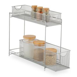 Relaxdays Metall Küchenschrank Organizer