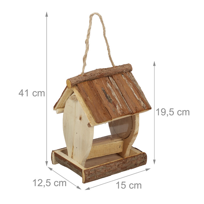 Relaxdays Vogelfutterhaus zum Aufhängen