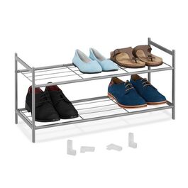 Relaxdays Stapelbares Schuhregal 2 Ebenen