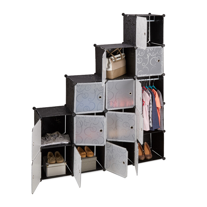 Relaxdays Regalsystem Kleiderschrank 11 Fächer