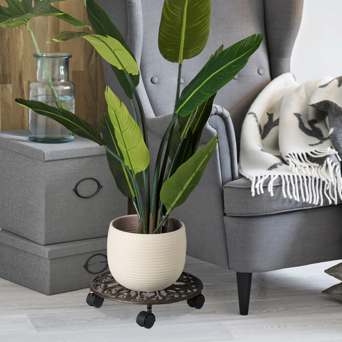 Relaxdays Pflanzenroller Gusseisen