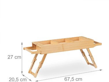 Relaxdays Badewannenablage Bambus, ausziehbar 67,5-101 cm, Badewannenbrett mit Füßen, 3 Fächer & 2 Rasiererhalter, Natur