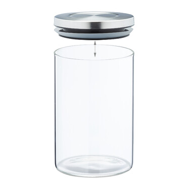 Relaxdays 3er Set Vorratsgläser 800 ml