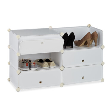 Relaxdays Schuhschrank mit 6 Fächern