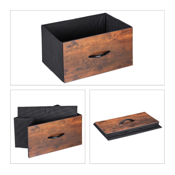 Relaxdays Standregal Industrial mit 3 Schubladen