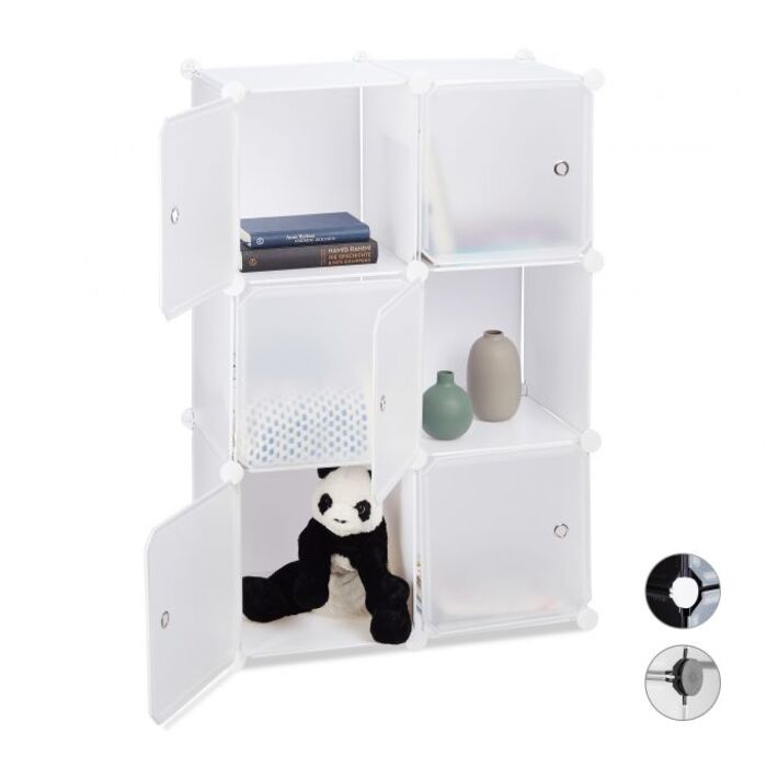 Relaxdays Regalsystem mit 6 Türen