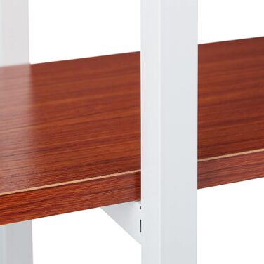 Relaxdays Blumenregal Metall, 6-stufig, Holzoptik, 150x78x24 cm, Indoor Blumentreppe (Rotbraun)