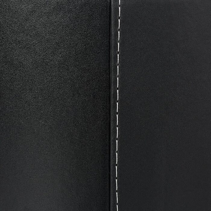 Relaxdays, schwarz Kaminholzkorb Kunstleder XL, stabiler Feuerholzkorb mit Tragegriffen, für Brennholz & Zeitungen, oval, 80% Pappe XL Single