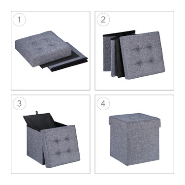 Relaxdays Sitzhocker mit Stauraum