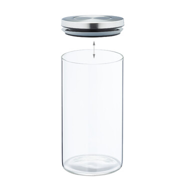 Relaxdays Vorratsgläser 4er Set je 1000 ml