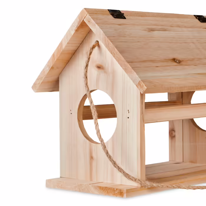 Relaxdays Vogelfutterhaus aus Holz