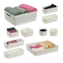 Relaxdays Schubladen Organizer im 10-tlg. Set
