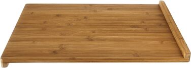 Relaxdays Bambus Tranchierbrett, 2,5 x 38 x 45 cm, doppelseitig verwendbar, messerschonend