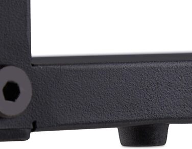 Relaxdays Beistelltisch, Industrial Design, C-Form, Ablagetisch, Metall & Holzoptik, HBT 66x46x30 cm, grau-braun/schwarz