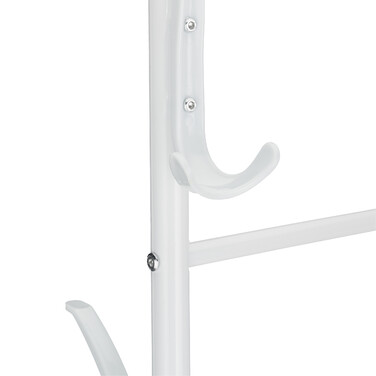 Relaxdays Weiße Garderobe mit Rollen