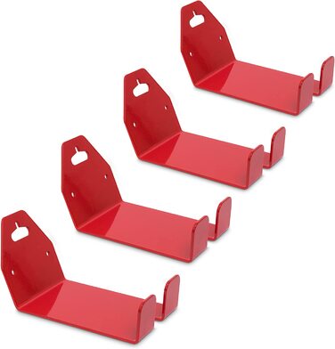 4x Fahrradhalterung, Aufhängen am Pedal, Fahrradhalter zur Wandmontage, Bis 20 kg, Auflagefläche B x T: ca. 10 x 14,5 cm