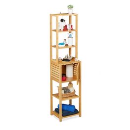 Relaxdays Badregal Bambus mit 7 Böden