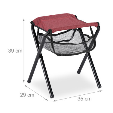 Relaxdays Roter Klapphocker bis 120 kg