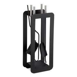 Relaxdays 5-teiliges Kaminbesteck schwarz modern