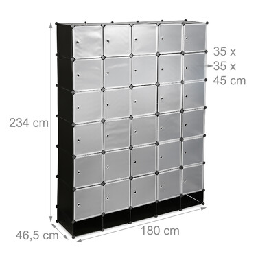 Relaxdays XXL Kleiderschrank Stecksystem